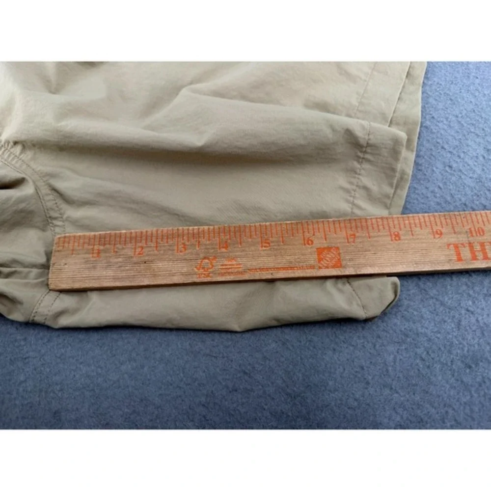 Columbia Shorts Mens L Tan Khaki Water Swim Trunks Mesh‎ Liner Zip Pocket Belted